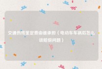 交通伤残鉴定费由谁承担（电动车车祸后怎么谈赔偿问题）