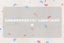 资阳离婚律师费用多少钱？全面解析与影响因素