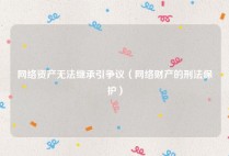 网络资产无法继承引争议（网络财产的刑法保护）