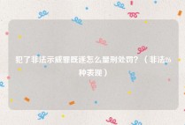 犯了非法示威罪既遂怎么量刑处罚？（非法26种表现）