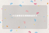 小交通事故处理期限是多久