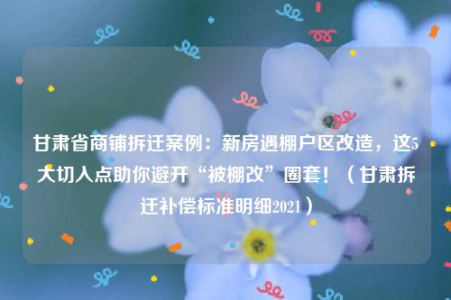 甘肃省商铺拆迁案例：新房遇棚户区改造，这5大切入点助你避开“被棚改”圈套！（甘肃拆迁补偿标准明细2021）