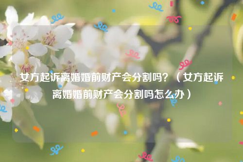 女方起诉离婚婚前财产会分割吗？（女方起诉离婚婚前财产会分割吗怎么办）