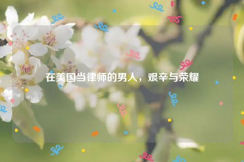 在美国当律师的男人，艰辛与荣耀