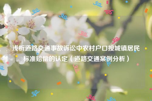 浅析道路交通事故诉讼中农村户口按城镇居民标准赔偿的认定（道路交通案例分析）