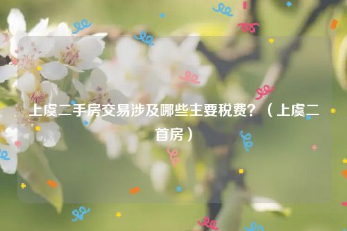 上虞二手房交易涉及哪些主要税费？（上虞二首房）