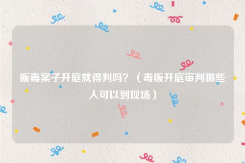 贩毒案子开庭就得判吗？（毒贩开庭审判哪些人可以到现场）