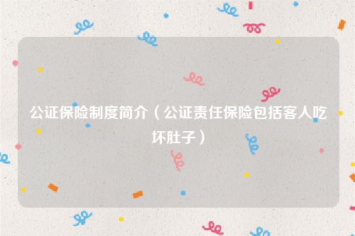 公证保险制度简介（公证责任保险包括客人吃坏肚子）