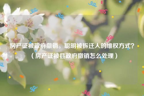 房产证被政府撤销。聪明被拆迁人的维权方式？（房产证被县政府撤销怎么处理）