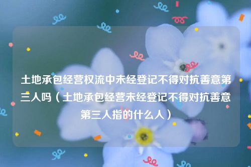 土地承包经营权流中未经登记不得对抗善意第三人吗（土地承包经营未经登记不得对抗善意第三人指的什么人）